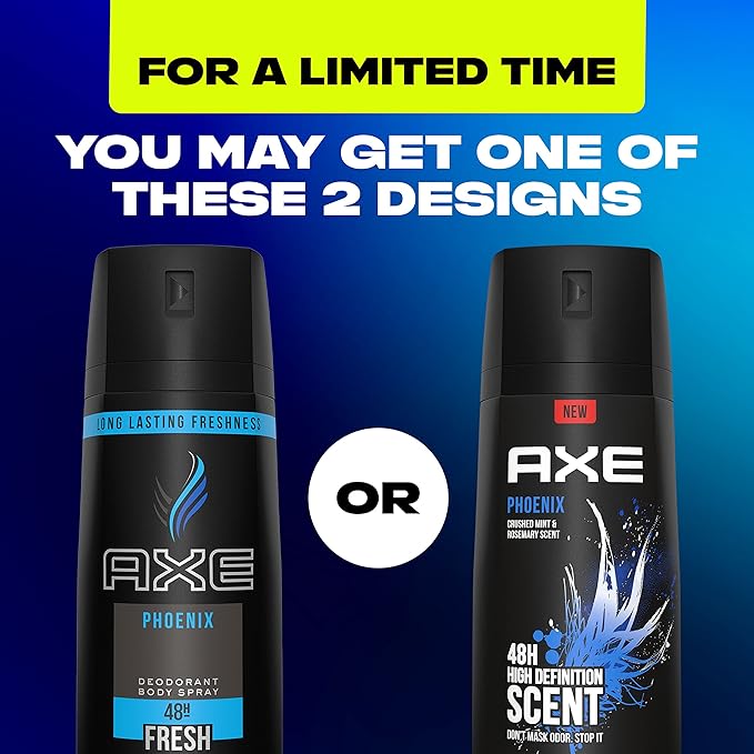 Axe Phoenix Deodorant &amp Excite Body Wash Bundle (4 Packs)