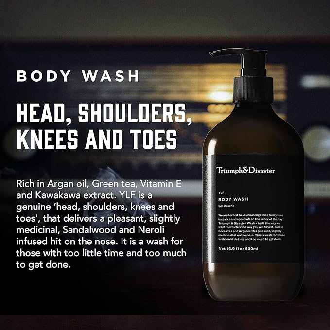 TRIUMPH &amp DISASTER | YLF Body &amp Hair Wash | Gentle &amp Hydrating Shower Wash for Men 500ml