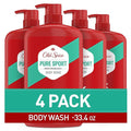Old Spice Refreshing Body Wash for Men High Endurance 3X Defense 24/7 Shower Fresh with Long Lasting Scent Pure Sport Scent 33.4 oz (Pack of 4)