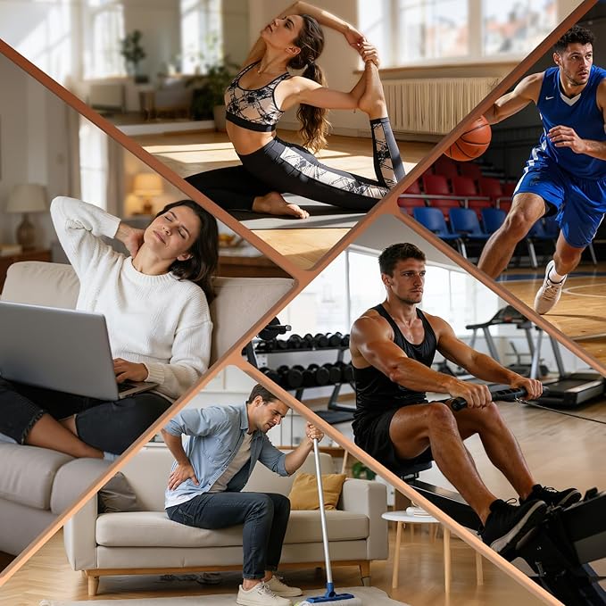 16 Head Massage Gun for Athletes Deep Tissue Percussion Massager with 9 Modes &amp Levels - Portable Muscle Pain Relief for Back Neck Shoulders Legs &amp Full Body