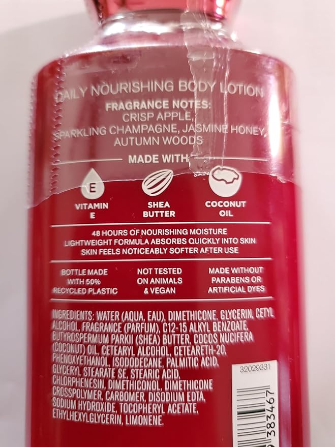 Bath &amp Body Works Womens Champagne Apple &amp Honey Body Lotion and Body Gel Wash 2 Piece Set