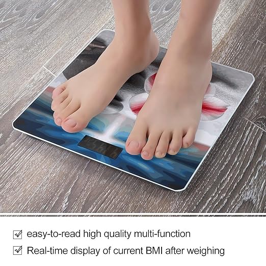 Tropical Flower and Zen Stone Bathroom Scale Weight Scale for Body WeightHighly Accurate Digital Weighing Machine Clear LED Display Digital Bathroom Body Scale 400lb/182kg