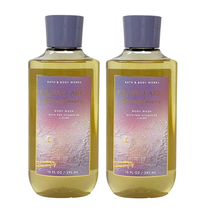 Bath &amp Body Works Shower Gel Gift Set of 2 10oz Each (Snowflakes Cashmere)