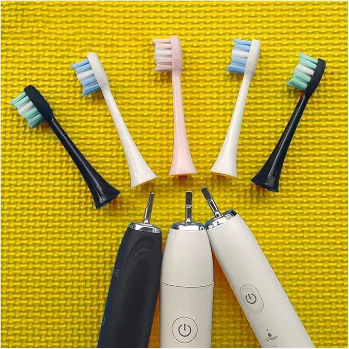 16pcs Replacement Toothbrush HeadsCompatible for B002DC/B009DC/B001/B004/B005/B006(16pcs White)