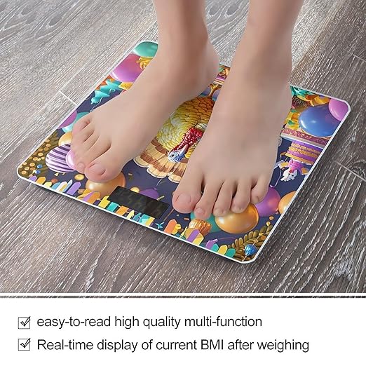 Turkey Party Bathroom Scale for Body Weight Bathroom Weighing Scales with Back Lit LED Display Sturdy Tempered Glass Body Weight Bathroom Scale 400lb Weighing