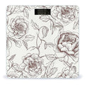 Line Floral Rose Flowers Design2 Scale for Body Weight Digital Bathroom Scale Accurate Smart Weight Scales with Large Display Weighing Machine High Precision Scales