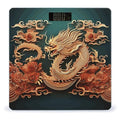 Digital Bathroom Scale for Body Weight Scale with Bright LCD Display High Accuracy Step-On Technology Auto On/Off Dragon Chinese Background Digital Scales 400 Lbs /180kg