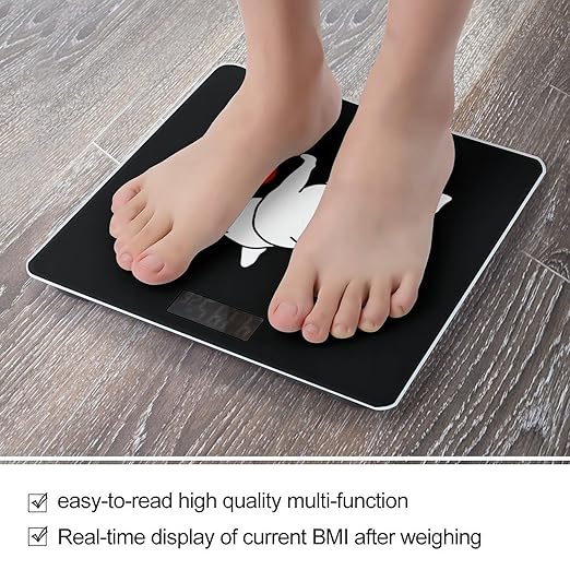 Automatic Switch Digital Bathroom Weighing Scale Smart Scale for Body Weight Funny French Bulldog Puppy Dog