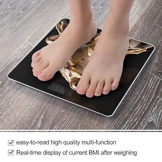 Heavy Industry Frog Digital Bathroom Scale for Body Weight Weighing Scale with Backlit LCD Display High Precision Measurements &amp Measures Weight Up to 180kg
