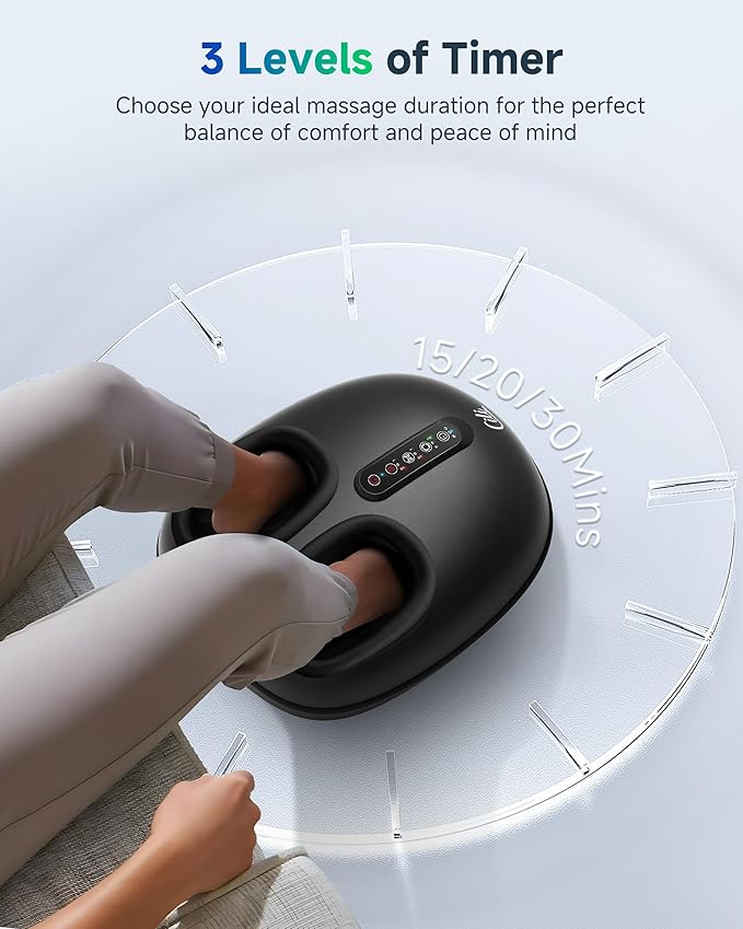 CILI Shiatsu Foot Massager with Heat and Compression Kneading RollingElectric Feet Massager for Plantar Fasciitis Neuropathy Feet Heater Foot Warmer for Women Size Up to 14