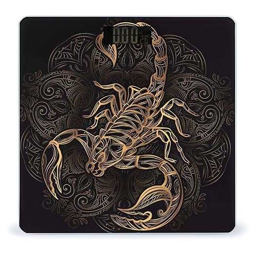 Gold Scorpion Scale for Body Weight Digital Bathroom Scale Precision Smart Weighing Scales with Clear LED Display Accurate High Precision Scales Weighing Machine