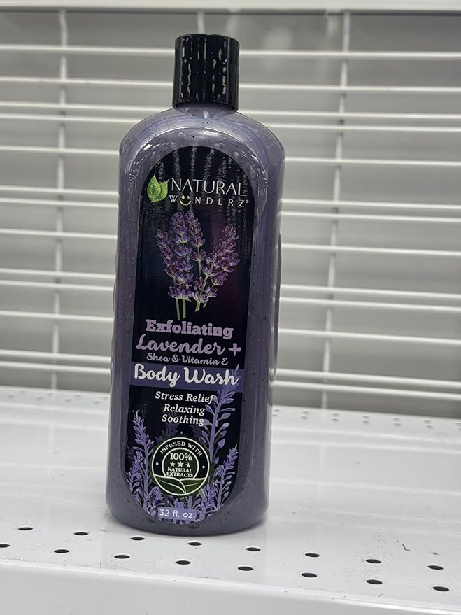 Aura Naturals Lavender Essential Oil Body Wash Stress Relief Formula 32 fl oz