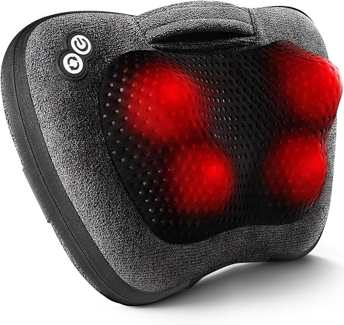 VIKTOR JURGEN Back Massager Neck Massager with Heat Massage Pillow Gifts for Men &amp Women Electric Shiatsu Back Massager Deep Kneading Shoulder Massager for Full Body MuscleMassage at Home Ca