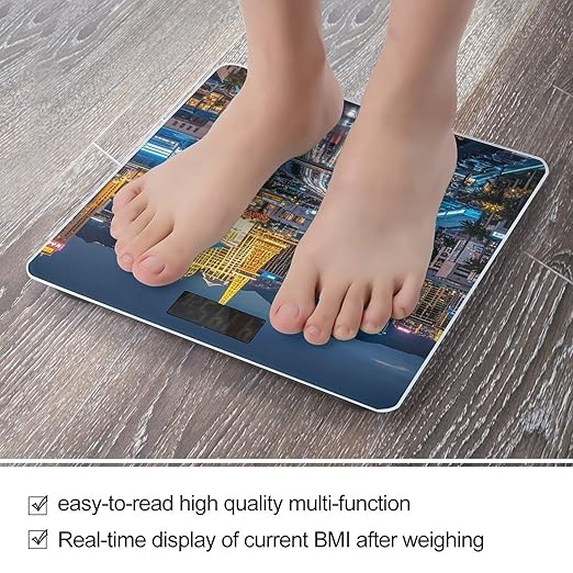 Las Vegas Night City Scale for Body Weight Smart Scales Digital Bathroom Scale High Precision Weighing Scales with Large Display Weighing Machine for People