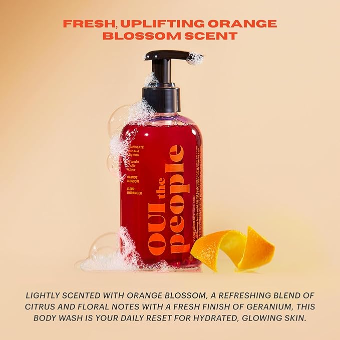 OUI the People CLEAN SLATE Lactic Acid Body Wash AHA Body Wash Glycolic &amp Lactic Acid Serum &amp Face Cleanser Gentle Exfoliation &amp Face Moisturizer for Smoother Texture and Even Skin Tone