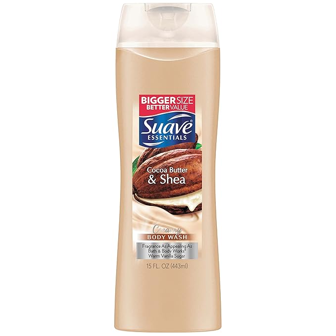 Suave Naturals Body Wash Creamy Cocoa Butter &amp Shea 15 Fl Oz (Pack of 6)