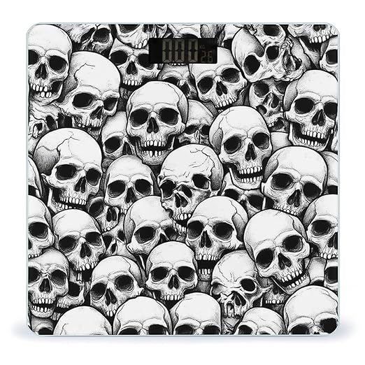 Women's Fashion Automatic Switch Digital Bathroom Weighing Scale Smart Scale Cool Funny Goth Skulls