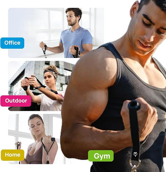 INEVIFIT Strength &amp Wellness Bundle Premium Bathroom Scale &amp 150 LBS Resistance Band Set for Home Workouts
