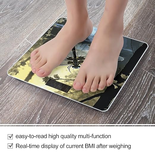Dragonflies Scale for Body Weight Digital Bathroom Scale Accurate Smart Weight Scales with Large Display Weighing Machine High Precision Scales