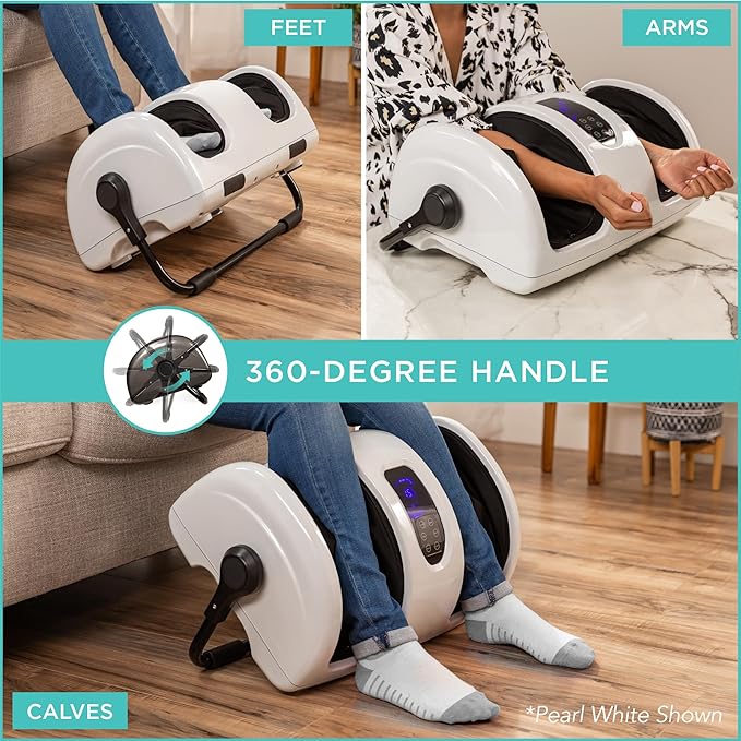 Best Choice Products Heated Shiatsu Foot Massager for Pain Relief Plantar Fasciitis Neuropathy Blood Circulation w/Compact Design - Rose Gold