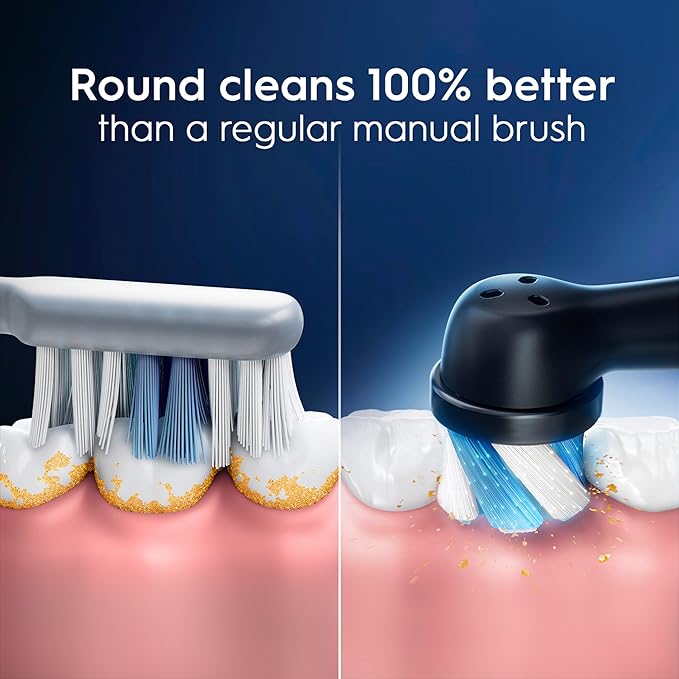 Oral-B iO Series Ultimate Clean Electric Toothbrush Replacement Brush Heads for an Oral-B Electric Toothbrush 2 Count Black