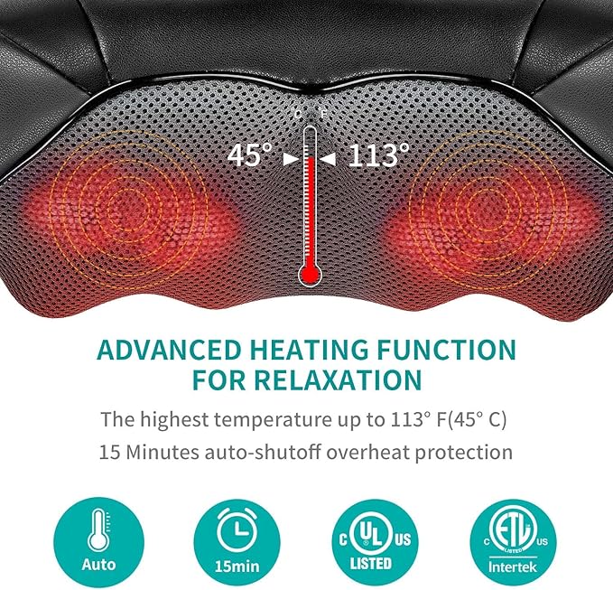 Nekteck Shiatsu Neck and Back Massager and Electric Kneading Foot Massager Machine