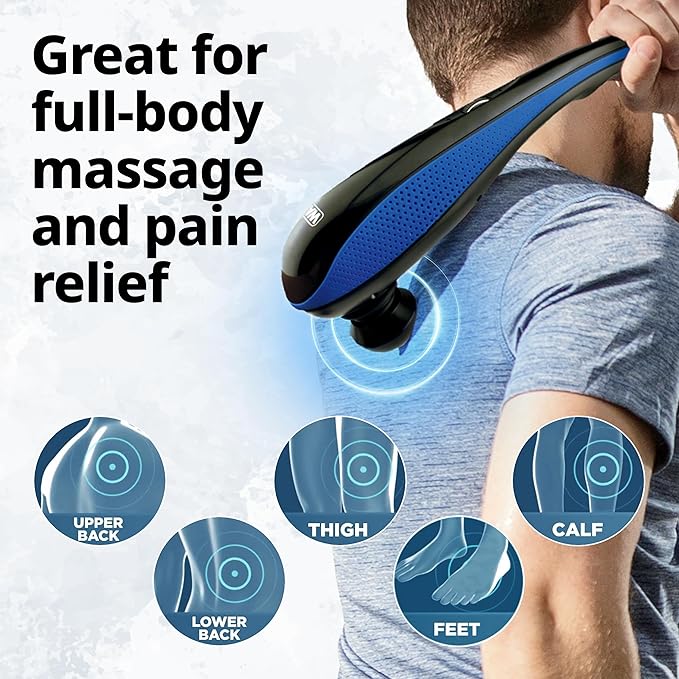 Wahl Lithium-Ion Deep Tissue Percussion Handheld Massager for Muscles Back Neck Shoulder Pain Relief Cordless Adjustable Intensity Long Battery Life FSA Eligible Model 4232