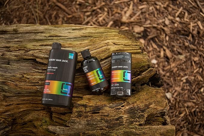 Every Man Jack Pride Essentials Box - Includes Three Grooming Essentials with Clean Ingredients &amp Incredible Scents - Round Out His Routine with Body wash Deodorant and 2-in-1 Shampoo