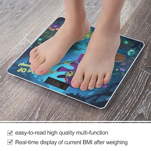 Get Out of My Swamp Weight Scale Cute Bathroom Scale for Body Highly Accurate Digital Weighing Machine for People Compact LCD Display Scales with Sturdy Toughened Glass Scales