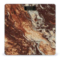 Marble Mixed Brown Scale for Body Weight Precision Bathroom Weighing Scales with Back Lit LCD Display Sturdy Tempered Glass Body Weight Scales Digital Bathroom Scale 400lb