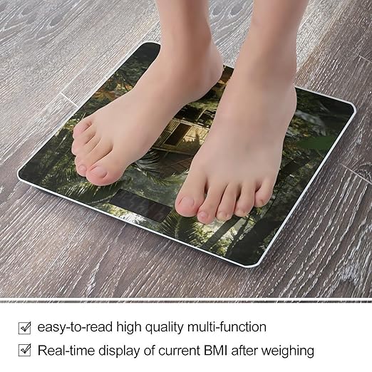 Forest House Smart Scale for Body Weight Digital Bathroom Scale Toughened Glass Weight Scale with Large LCD Backlight Display High Precision Scales Weighing Machine