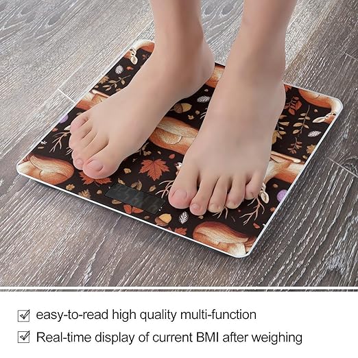 Smart Scale for Body Weight Digital Bathroom Weighing Scale Energy Saving Scale Autumn Leaves Fall Foxes Deer