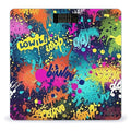 Colorful Spray Pattern Scale for Body Weight Anti-Slip Sturdy Tempered Glass Weighing Machine Highly Digital Accurate Bright LCD Bathroom Scale for Household Gift