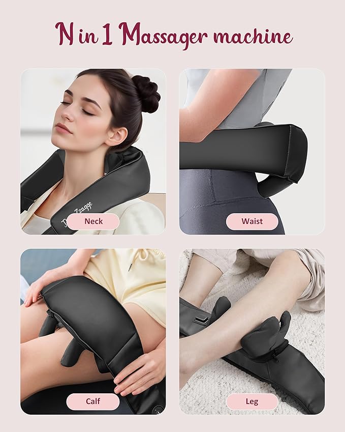Cordless Neck Massager with Heat [2026 Upgraded] - Neck Shoulder Massager for Pain Relief Deep Tissue 6D Deep Kneading Shiatsu Back Massage FSA Eligible HSA Store Eligible
