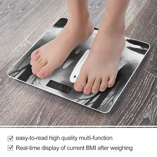 Ghost Weight Scale Cute Bathroom Scale for Body Highly Accurate Digital Weighing Machine for People Compact LCD Display Scales with Sturdy Toughened Glass Scales