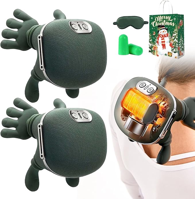 Neck and Back Massager Bionic Hand Design Portable Hand Massager 4d Shiatsu Deep Tissue Kneading for Shoulder Neck Back Legs Pain (2pcs)