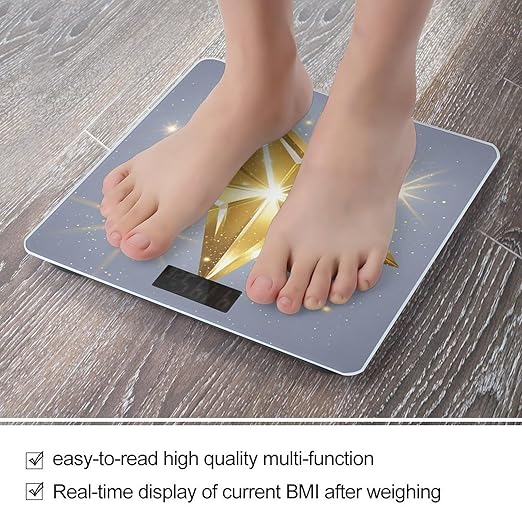 Gold Star Bathroom Scale for Body Weight with High Precision Large LCD Backlight Display Digital Weighing Scale with BMI Capacity Up to 180kg