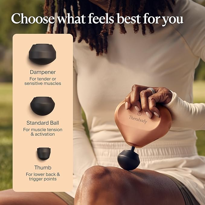 TheraGun Mini (3rd Generation) by Therabody – Ultra-Portable Massage Gun and Travel Essential for Fast Effective Pain and Tension Relief Anywhere (Desert Rose)