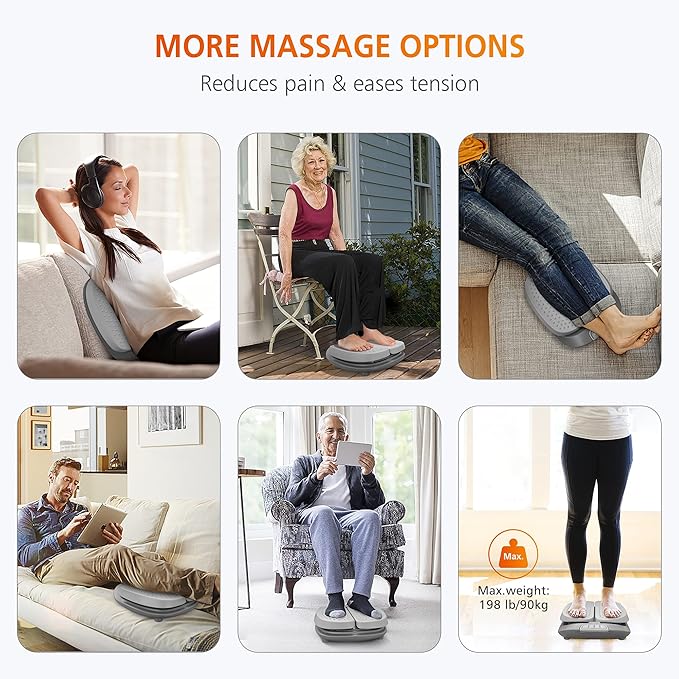 Snailax Vibration Foot Massager with HeatRemote ControlAdjustable Vibration Speed Electric Massager Machine for CirculationPlantar Fasciitis Pain