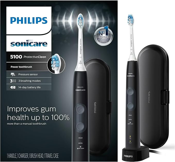 Philips Sonicare Protective Clean 5100 Gum Health Electric Toothbrush Deep Pink