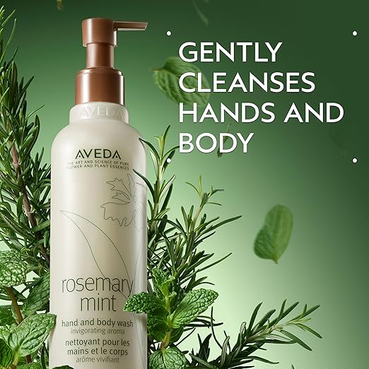 Aveda Rosemary Mint Hand &amp Body Wash | Liquid Hand Soap and Body Wash | with Invigorating Aroma of Certified Organic Peppermint &amp Rosemary
