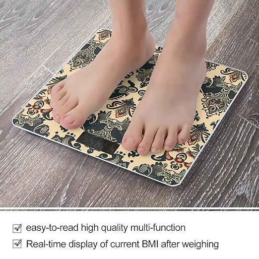 Asian Elephants Scale for Body Weight Accurate Digital Bathroom Scale Toughened Glass High Precision Scales Smart Weight Scales with Large LCD Backlight Display Weighing Machine