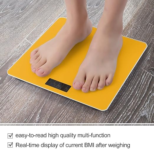 Digital Bathroom Weighing Scale Energy Saving Scale Smart Scale for Body Weight Orange