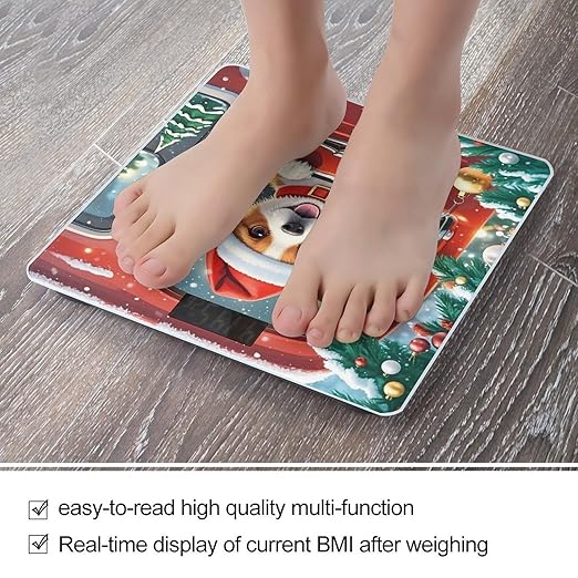Red Truck Puppy Weight Scale Highly Accurate Digital Weighing Scale with Large LCD Display Smart Bathroom Scales for Home Bedrooms and Gift Giving