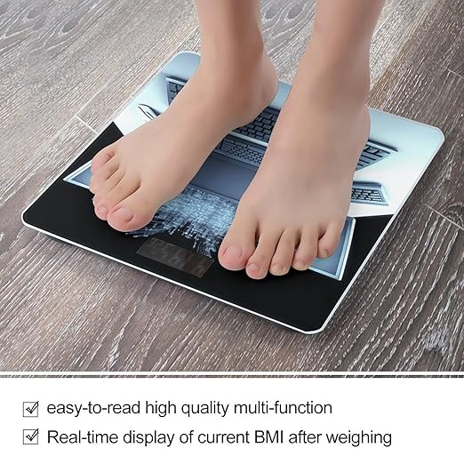 Computers and Internet Bathroom Scale Large LCD Backlight Display Digital Scale Rounded Corners Body Scales Automatic Power On/Off Bathroom Scales for Home Bedrooms
