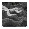 White Wave Pattern Bathroom Scale Automatic Power On/Off Body Scales LCD Backlight Display Square Digital Scale Rounded Corners Bathroom Scales for Home Bedrooms