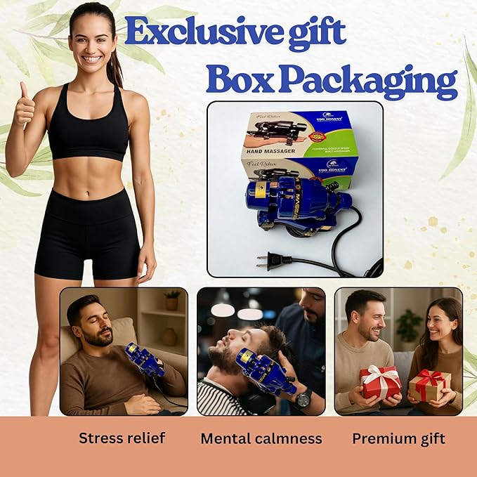 Powerful Double Speed Floating Action for Full Body Massager Corded Electric Powered Barber Massager Blue