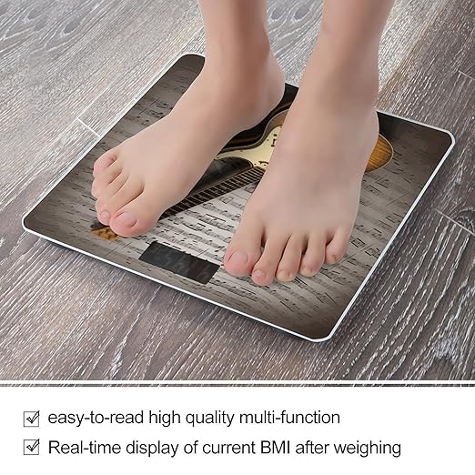 Note Guitar Bathroom ScaleHighly Accurate Digital Weighing Machine for People Bright LED Display Weight Scale for The Aldult Home Use