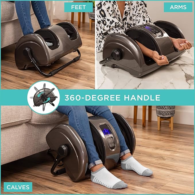 Best Choice Products Heated Shiatsu Foot Massager for Pain Relief Plantar Fasciitis Neuropathy Blood Circulation w/Compact Design - Gray