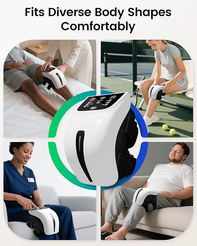 CILI Cordless Knee Massager with Heat &amp VibrationRed Light Knee Massager for Pain ReliefHeated Knee Brace with 3 Heat &amp 3 Vibration Levels Heating Pad for Knee PainGifts for WomenMen